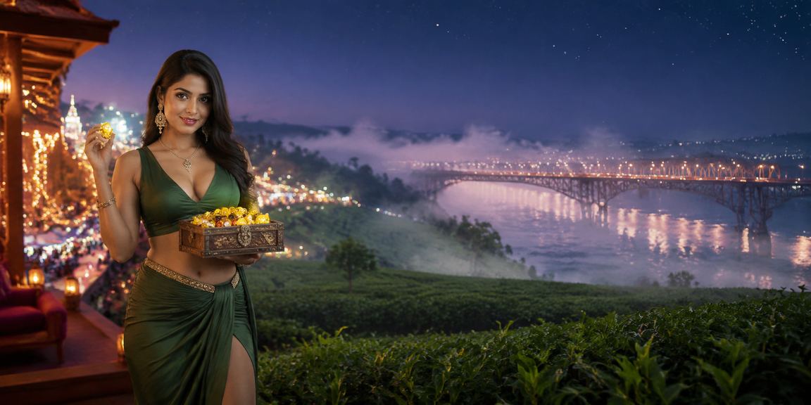 রাজশাহীর চা বাগানের শান্ত পরিবেশে স্মার্টফোনে অনলাইন জ্যাকপট গেম খেলছেন একজন ব্যবহারকারী